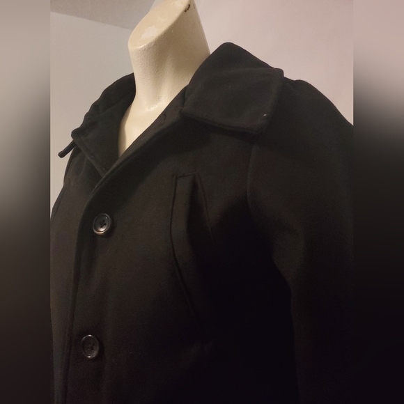 London Fog Black Women's Size Medium Pea Coat - Picture 2 of 5